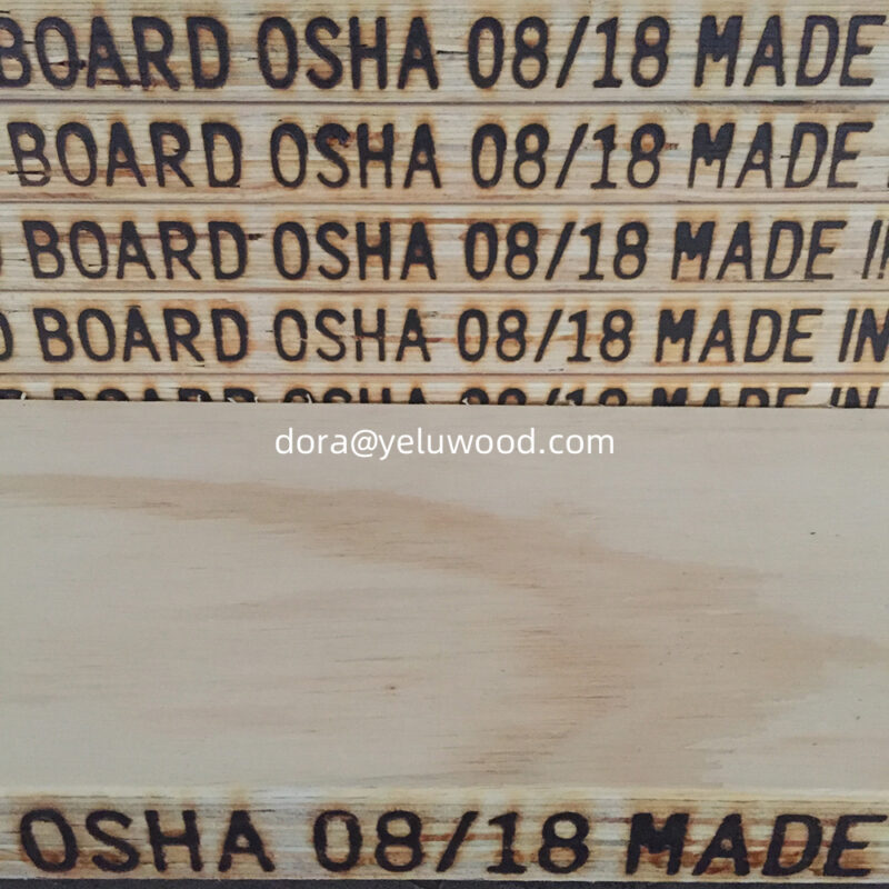 China Factory Laminated Pine LVL Scaffold Board, OSHA Certified, 1-3/4" x 9-1/4" x 24'