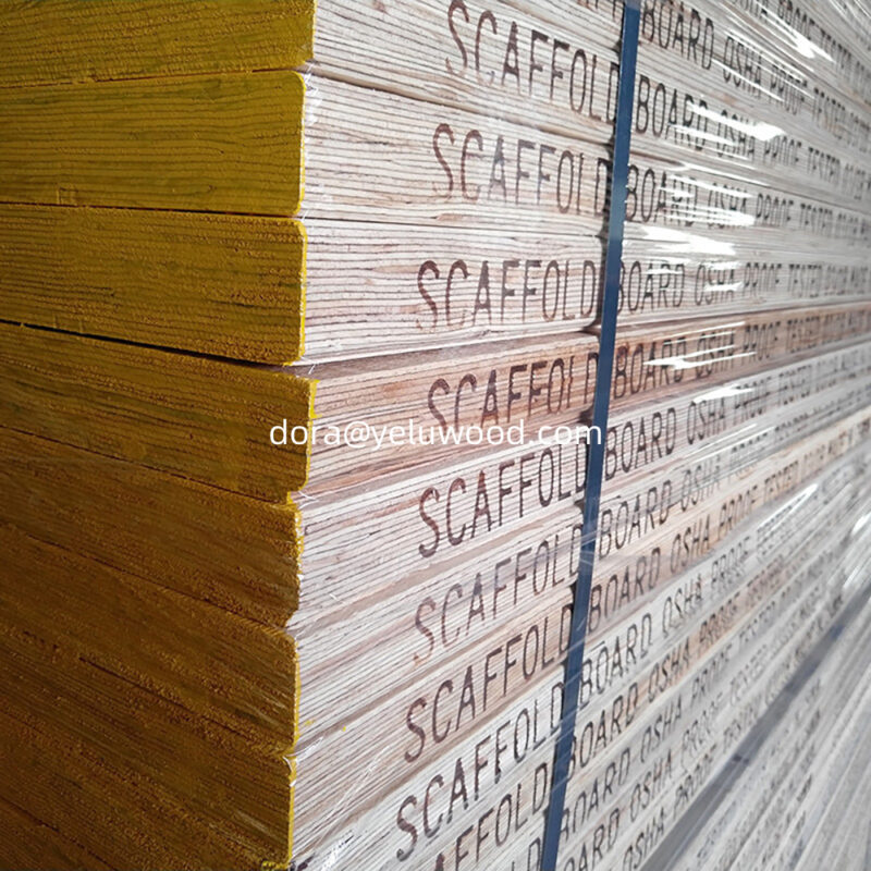 China Factory Pine LVL Scaffold Board, 90x45mm, Phenolic Glue for Durability