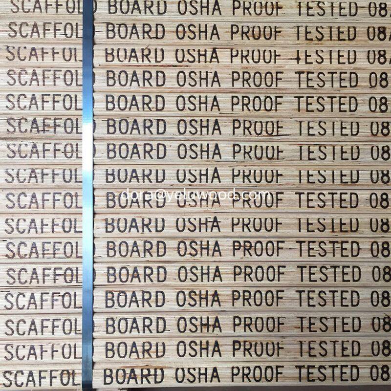High-Strength Spruce LVL Scaffold Board, Made in China, 14" x 1-3/4" x 30'