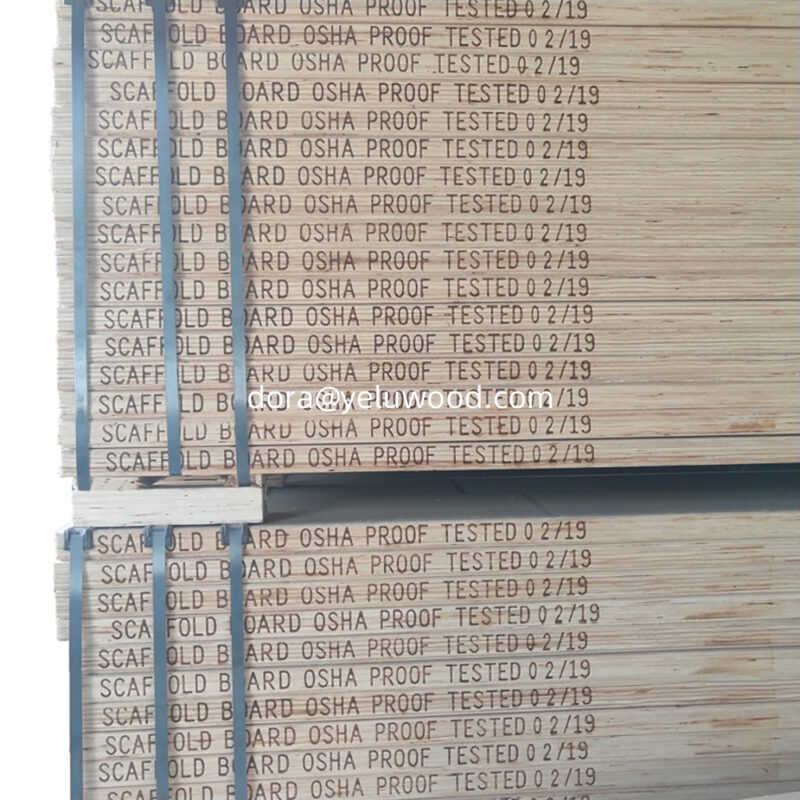 China Factory Pine LVL Scaffold Board, 18" x 1-3/4" x 24', Construction Use