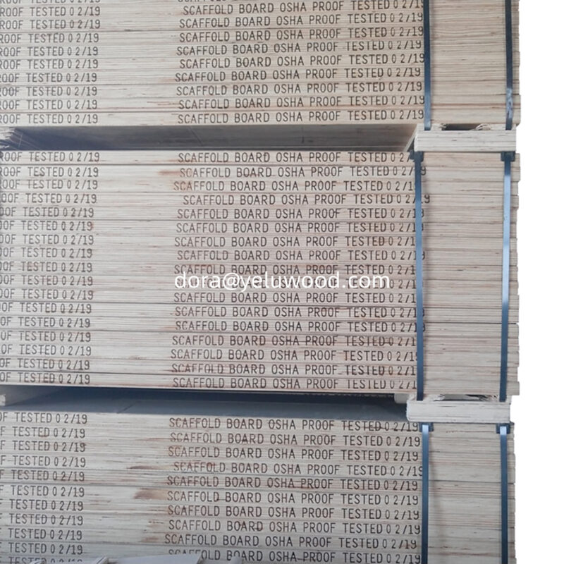 China Factory Pine LVL Scaffold Board, 18" x 1-3/4" x 24', Construction Use